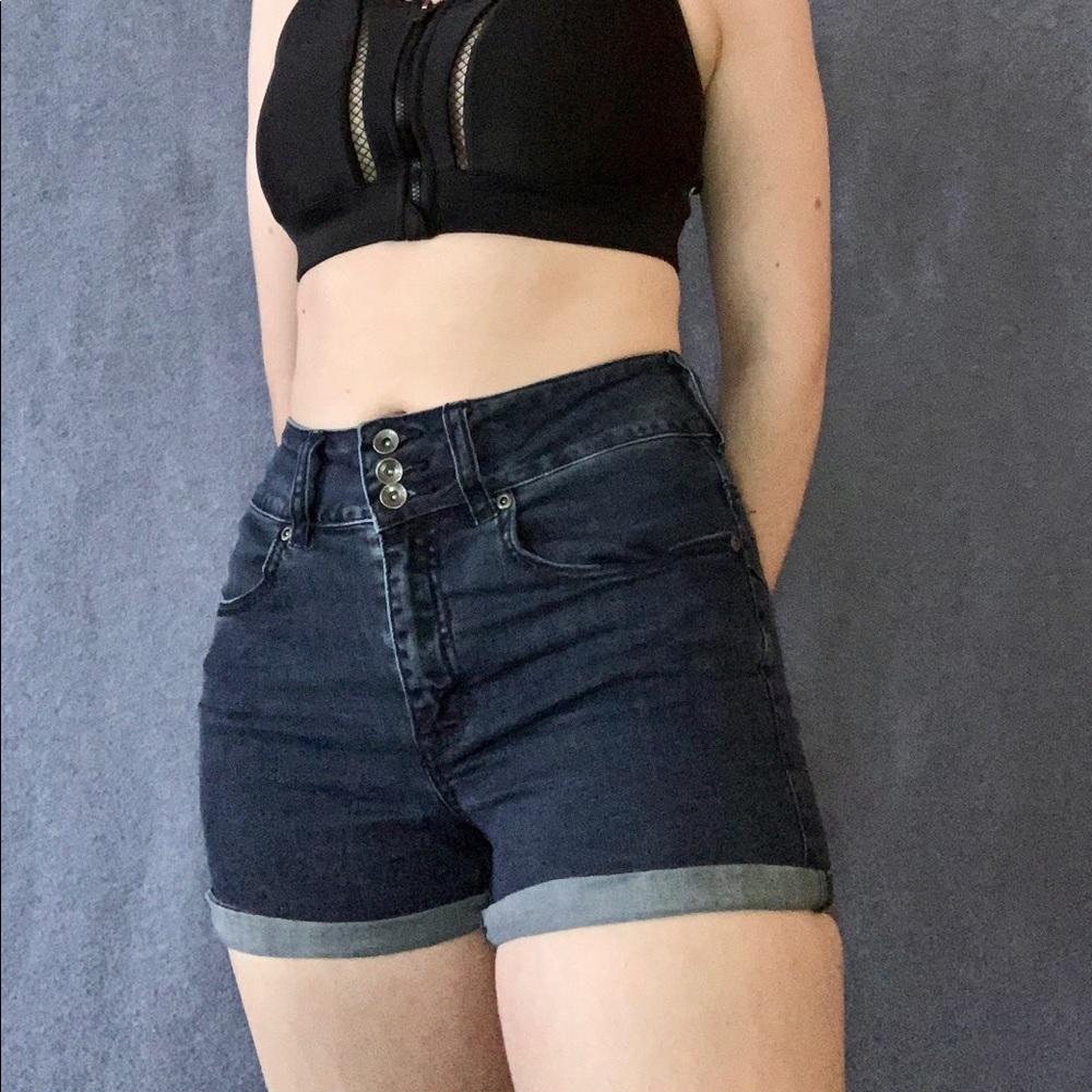 Dark Wash Booty Shorts